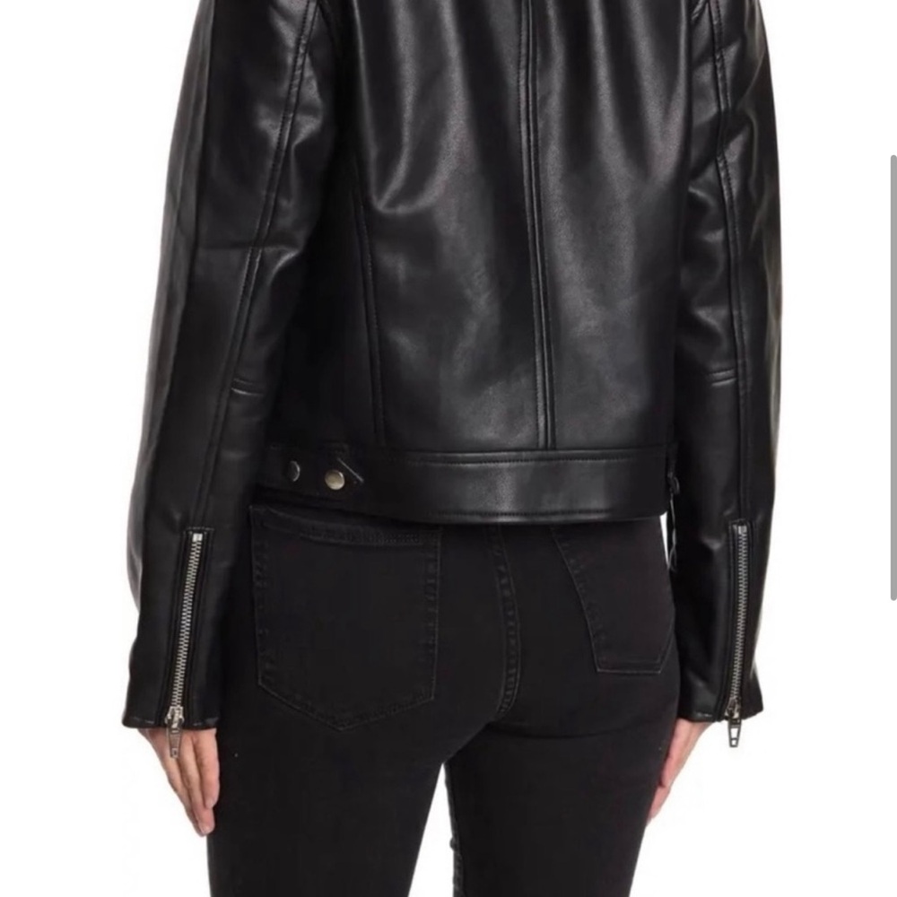 NWT Blank NYC “Good Vibes” Women’s Moto Jacket Faux Leather - Picture 9 of 10